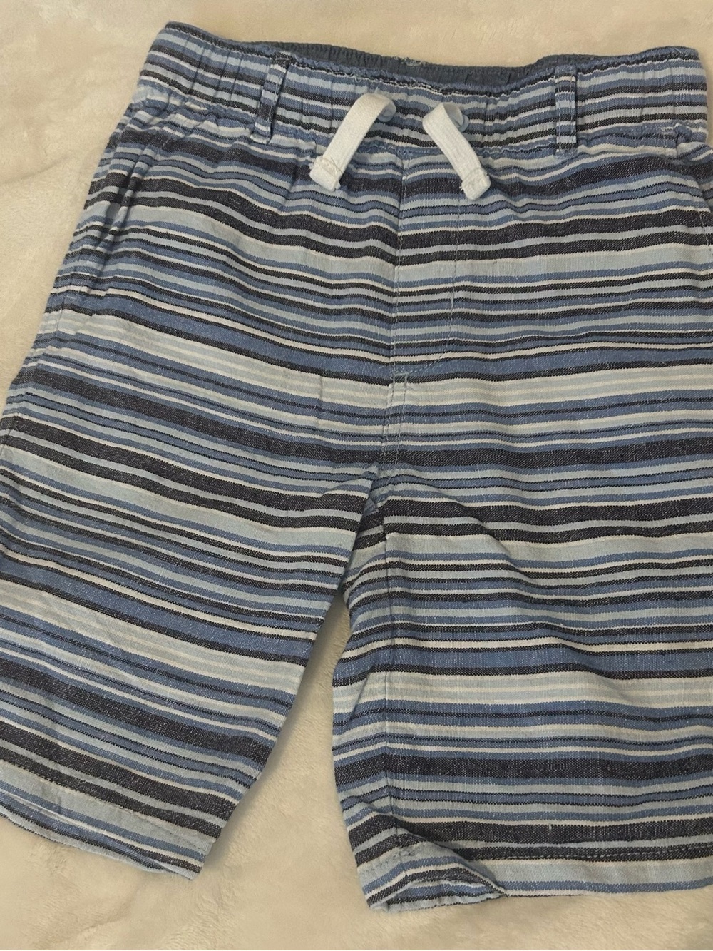 NWOT Gymboree Blue and White Striped Shorts with Navy Accents